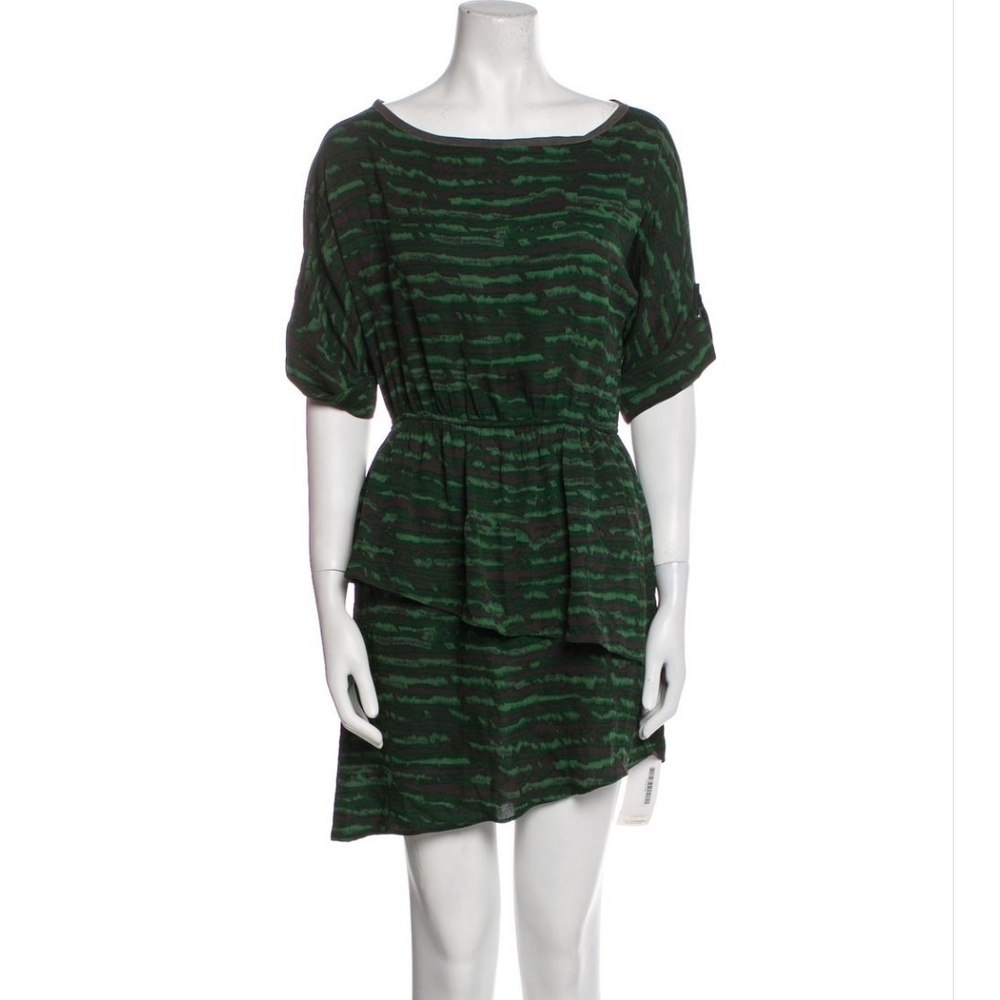 Alice +‎ Olivia Green Printed Mini Dress